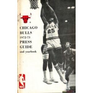Chicago Bulls 1972-73 Press Guide Yearbook NBA Team Cover On 12x8in Metal Sign